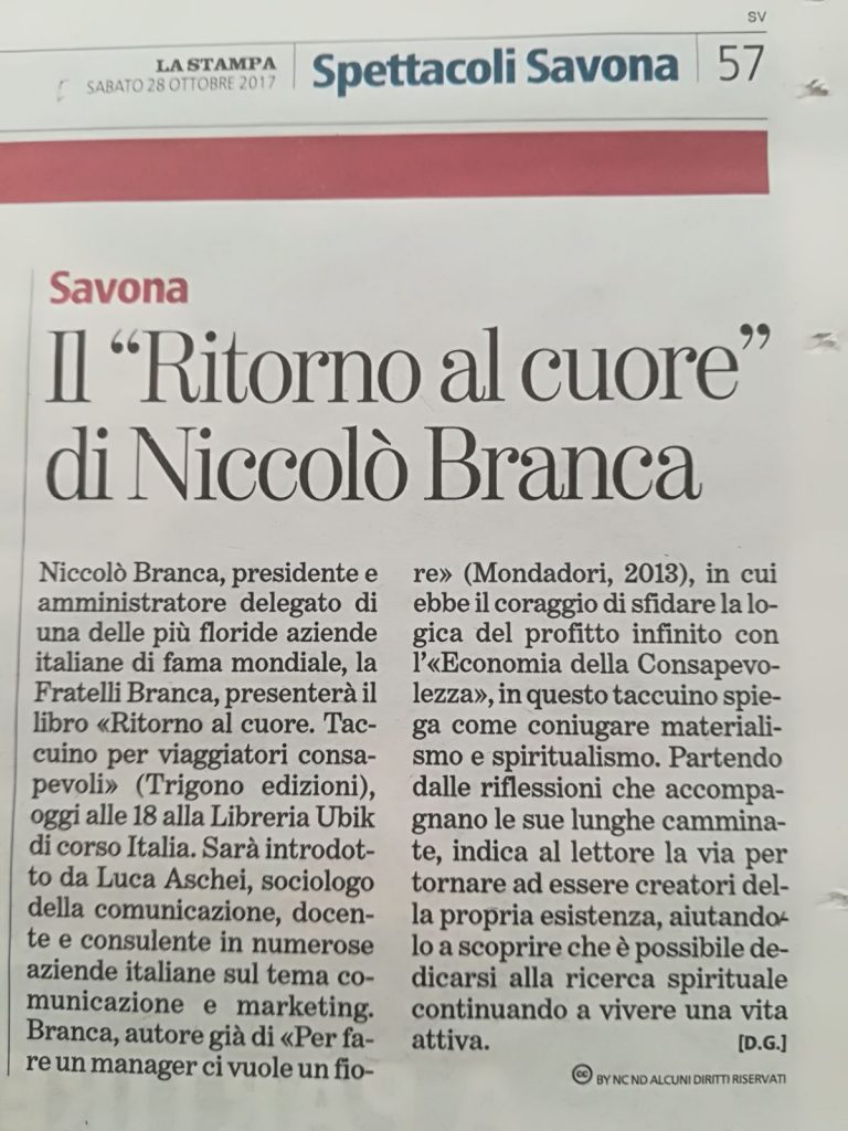 Niccolò Branca Libreria Ubik Savona