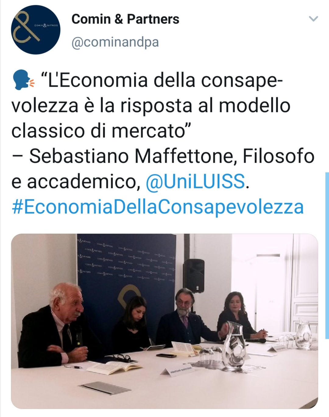 Il filosofo, l'imprenditrice e l'Economia della Consapevolezza